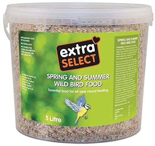 Extra Select Spring and Summer Mix Wild Bird Food Tub, 5 Litre