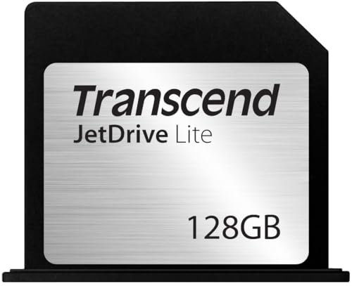 Transcend Carte d'extension JetDrive Lite 350 128GB pour MacBook Pro (Retina) 15 (Mi-2012 - Début 2013) jusqu'à 95/55 MB/s - TS128GJDL350
