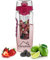 CampTeck U4277 Rose 1 Litre 1000ml Bouteille à Infusion (sans BPA Plastique Tritan) Gourde Infuser Fruit avec Couvercle Antifuite & Poignée Transport