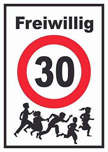 HB-Druck Freiwillig 30 Schild Spielende Kinder A3 (297x420mm)