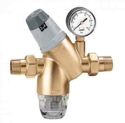 Caleffi Druckminderer mit austauschbarer Kartusche 1 Zoll DN25 Wasserdruckminderer mit Filterkartusche und Manometer, Druckminderungsventil, Druckregler 535161