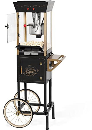 Nostalgia CCP510 Vintage Professional Popcorn Cart-New 8-Ounce Kettle-53 Inches Tall-Red