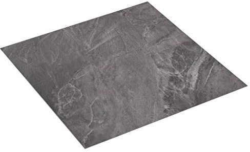 Festnight PVC Laminat Dielen Selbstklebend PVC Bodenbelag Wärmeisolierend und schalldämmpfend 5,11 m² Schwarz mit Muster