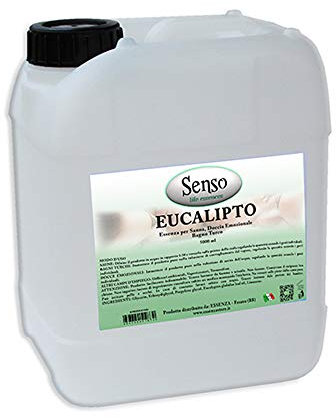 Senso Essenza Profumata per bagno turco, centro estetico, sauna, calorifero, termosifoni e deumidificatori, concentrata da diluire in acqua,varie profumazioni. (5 litri) (Eucalipto)