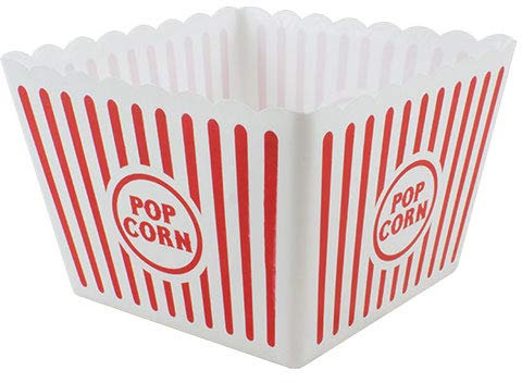 Gem Imports Reusable Large Plastic Popcorn Bowl 21cm