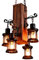 Retro Pendelleuchte Industrielle Loft Bar Hängeleuchte Kreativ Persönlichkeit Wohnzimmer aus Holz Pendellampe Höhenverstellbar E27 Industrial Hängelampe für Esszimmer Wohnzimmer Küche Café