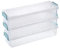 SUMTree 3 Pack Clear Storage Containers rectangular transparent Storage boxes Home Utility Boxes with Grey Clip 1.5L (Blue)