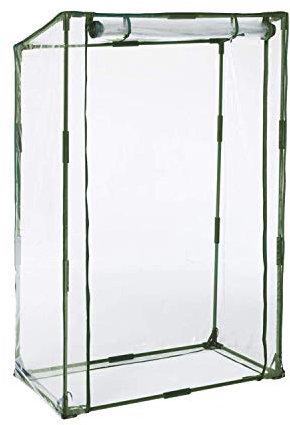 Chicreat - Invernadero con cubierta y techo inclinado para jardines y balcones, resistente e impermeable, 150 × 98 × 49 cm