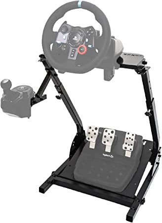 CXRCY Racing Wheel Stand Compatible with Logitech G920 G29 G27 G25 Gaming Cockpit Height Adjustable Foldable Gaming Racing Simulator Steering Wheel Stand,Wheel and Pedals Not Included
