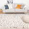 FRAAI | Home & Living Teppich Hochflor - Grand Dots Creme Schwarz - Punkte - Modern, Skandinavisch - Wohnzimmer, Esszimmer, Schlafzimmer - Fellteppich - Carpet