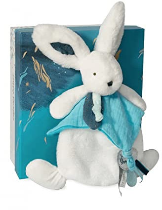 Doudou plat lapin Happy Pop Doudou Pompon Paon Doudou et compagnie