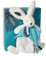 Doudou plat lapin Happy Pop Doudou Pompon Paon Doudou et compagnie