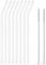 Reusable Clear Silicone Drinking Straws, 8 Pcs Long Flexible Straws with 2 Cleaning Brushes for 20 and 30 oz Yeti/Rtic/Ozark Tumblers, BPA free, no Rubber Taste