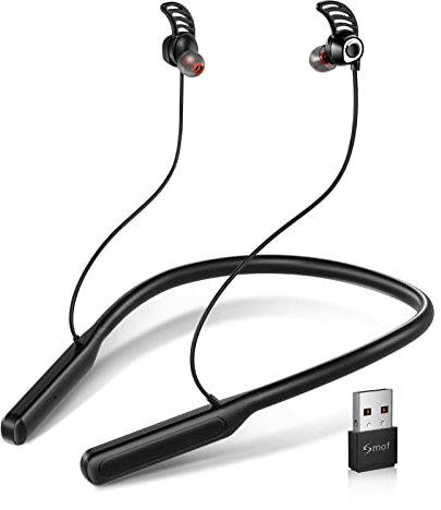Wireless Headphones Set, Bluetooth 5.0 Noise Cancelling Headphones with Mic & USB Adapter for PS4 PS5 PC Computer Laptop Mobile Phones Low Latency, No Driver Installation