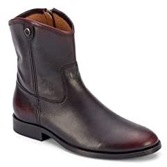 Frye Stivali Melissa Button Short 2 Donna, Nero/Scarlatto, 38.5 EU