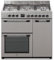 Cuisiniere piano gaz 3 fours électriques CONTINENTAL EDISON CECP903FIX 5 feux - Inox - Largeur 90 cm