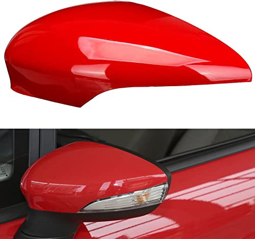 Door Wing Mirror Cover, Mk7 Race Red Door Wing Mirror Cover Cap, Left Passenger Side