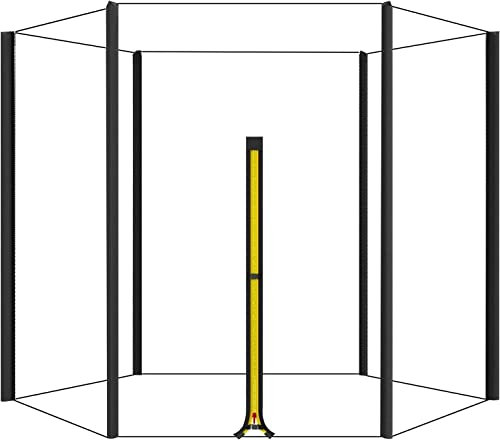Trampolin-Ersatzzubehör Indoor Outdoor Sport Trampolinnetz Sicherheit 6-poliges Trampolinnetz Passend für die meisten Trampoline mit rundem Rahmen