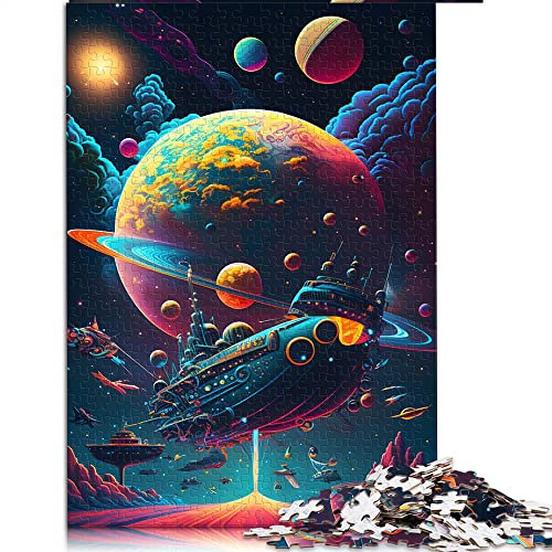 Lustige Puzzles für Erwachsene 1000-teiliges galaktische Psychedeliae-Puzzle für Erwachsene Kartonpuzzles Lernspiel Herausforderungsspielzeug (Größe 26 x 38 cm)