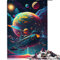 Lustige Puzzles für Erwachsene 1000-teiliges galaktische Psychedeliae-Puzzle für Erwachsene Kartonpuzzles Lernspiel Herausforderungsspielzeug (Größe 26 x 38 cm)