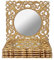 MAONAME 12 Gold Charger Plates Set of 6, Mirror Chargers for Dinner Plates, Plastic Plate Chargers with Embossed Rims, Square Chargers for Table Setting, Wedding