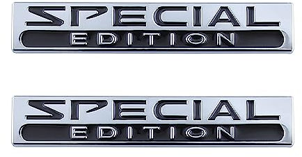 2 Pcs Special Edition Emblem Fit Für Auto Hinten Kofferraum Auto Aufkleber Seite Aufkleber (Silber Schwarz)