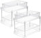 Cinnani Set de 2 Organisateurs sous évier, 2 couches d'étagères de cuisine en acrylique transparent,Coulissant multifonction Rangement sous Evier pour Cosmétiques,Cuisine,Salle de bain,Buanderie