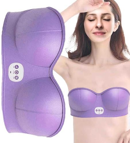 Visiblurry Brustmassagegerät für Festigkeit - Smart Warmer Massagegerät verstellbar - Kabelloser elektrischer Brustvergrößerer, USB-Körperpflege mit 3 Vibrationseinstellungen für Frauen