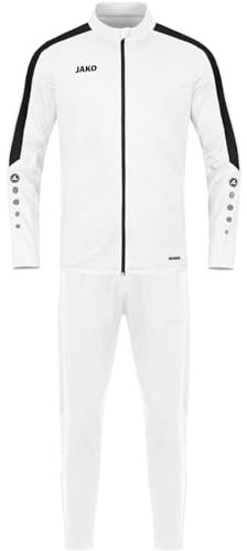 JAKO Tuta in Poliestere Power Sportiva, Bianco, 164 Unisex-Bambini e Ragazzi