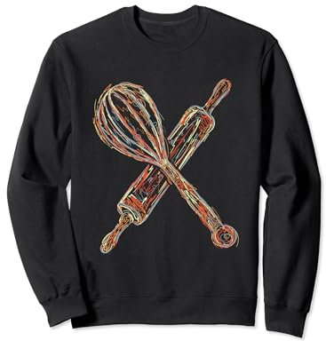 Rouleau à pâtisserie et batteur à main Dessin de pâtissier Sweatshirt