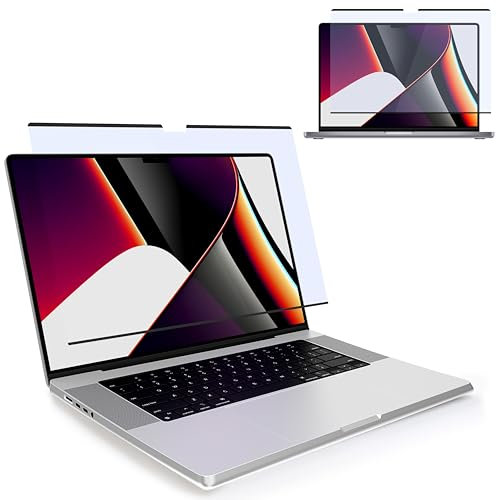 MyGadget Magnetische Blaulichtfolie [ Matt ] kompatibel mit Apple MacBook Pro 16 Zoll [Model No. A2485 | A2780 | A2991 ] 2021 - abnehmbarer Blaulichtfilter