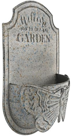 All Chic Vasi rustici della parete della piantatrice della parete del metallo per i fiori piantatrice fissata al muro della farfalla