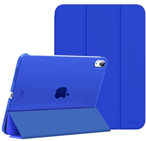 MoKo Étui pour iPad (A16) 11e Génération 11 Pouces en 2025, iPad 10e Génération 10,9'' en 2022, Étui Mince en PC Translucide pour iPad 11e Gén. avec Touch ID, Bleu Klein
