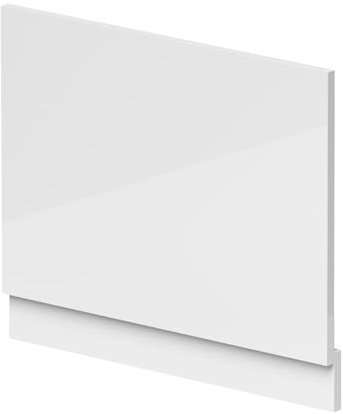 nuie BPR111W Bath Panels Modern Bathroom Waterproof Shower Bath End Panel, 700mm, Gloss White