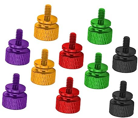 OSALADI Thumbscrews for Computer Chassis 10 Pack Motherboard Replacement Screws Chassis Part Hand-tightened