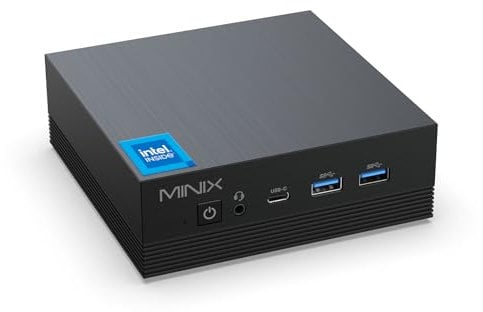 MINIX Z150-Aero Mini PC, Intel N150 (Upgraded N100), 16GB DDR4, 512GB PCIe 3.0 NVMe SSD Micro Mini Computer, 4K Triple Display/1GB+2.5G Dual LAN/USB-C/WiFi 5/BT5.1/Vesa Mount/Auto Power On