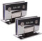 Ante in vetro a 90 gradi, clip per armadietti, porte doccia in vetro, robuste e durevoli, chiusura automatica (2 pezzi cromati) (classiche, bianco luminoso)