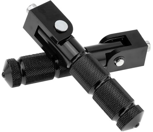 Windance Pédales M8 de 8 mm - Pliable à 90 degrés - Antidérapant - Pour moto, scooter, vélo électrique - Noir