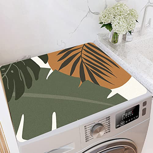QHanky Housse de Réfrigérateur 65 * 90cm,Housse de Protection Diatomite Tapis de Bainpour Réfrigérateur Couvercle Anti-poussière Polyvalent Housse de Machine à Laver pour Réfrigérateur Lave-Linge