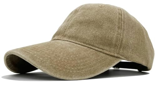 AHLPO Baseball Cap Herren Damen - Vorgewaschen, Einstellbare Basecap, Unisex Schildmütze für Freizeit Outdoor Sport Tennis Golf Reisen, Baseballkappe Sonnenschutz Cap Herren Damen (Khaki)