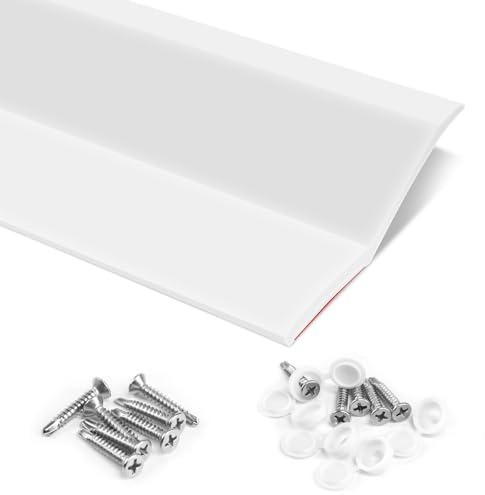 Ginchain Garage Door Seal Top and Sides - 36FT Garage Door Weather Stripping Side Insulation Trim Seal - Ease of Installation (White)