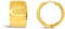 ARS-ARGENTI Creolen Ohrringe Damen Mädchen Sterling Silber 925 Gold 18K - hypoallergen (Edle breite Creolen VALENTINA Sterling Silber 18K vergoldet 14x8mm)