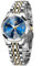 OLEVS Oro Argentato Orologio Donna Acciaio Blu Piccolo Quadrante Numeri Arabi Luminoso Orologi Sportivo Donna Data Impermeabile Watches for Womens Analogico Elegante Regalo per Donna
