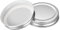 Mason Jar Lids, 6 Pcs - Tinplate Canning Lids Regular Mouth Leak Proof Fits Storage Jars (Silver)