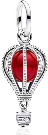 Amuefer Liebesheißluftballon Charms für Armbänder 925 Sterling Silber mit Cubic Zirkonia Anhänger für Halsketten Geburtstag Weihnachten Schmuck Geschenke für Frauen