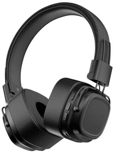 Qerwsdty Retro Classic Over-Ear Headsets Studio Stereo Bluetooth5.3 Auriculares Inalámbricos Control Touch Control Tipo C Auriculares Duraderos B