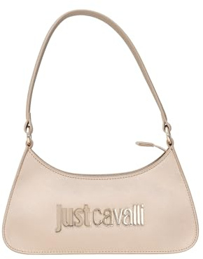 Just Cavalli Platin Damen Schultertasche mit Logo, gold, Einheitsgröße