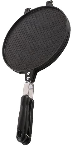 NUOBESTY Portable Non Stick Egg Roll Maker Skillet Versatile Cooking Pan for Ice Cones and Egg Durable Kitchen Tool with Non Slip Handle Easy to Clean for Home and Shop Use