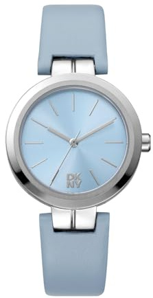 DKNY Quarz Damenuhr Downtown Midi mit Lederarmband