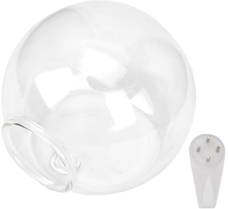 HOUDERCO Transparenter Hängender Glas blumenhalter Runde Wandvase für Hydroponik und Sukkulenten Dekorativer Terrarium behälter Platzsparend für Wohnzimmer Büro Schlafzimmer